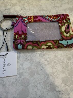 Vera Bradley Zip ID Case Keychain in Resort Medallion